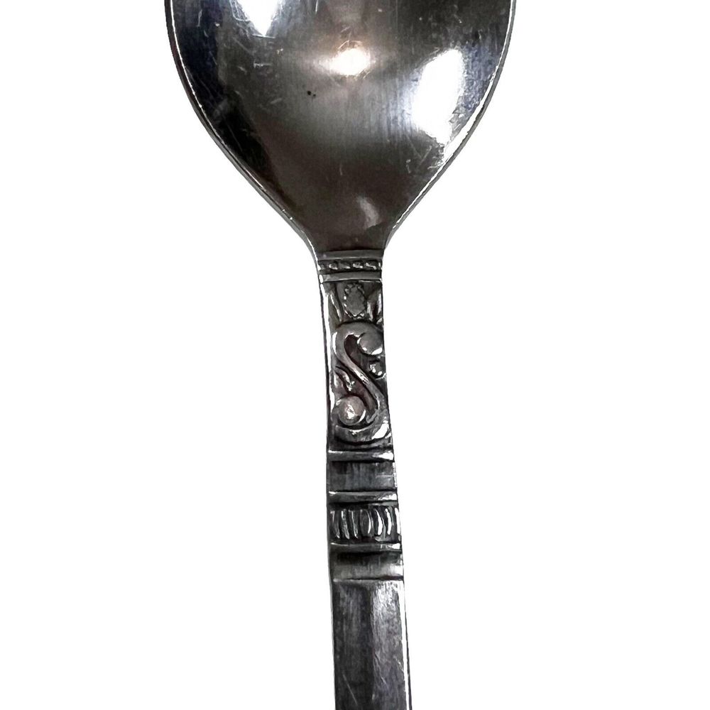 Set 4 Vintage Orleans Stainless Korea Stacie Pattern Teaspoons